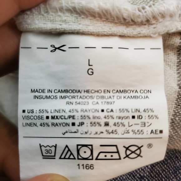 Old Navy Linen-Blend Plaid Sleeveless Romper Casual Summer One-Piece Coastal - Picture 9 of 9